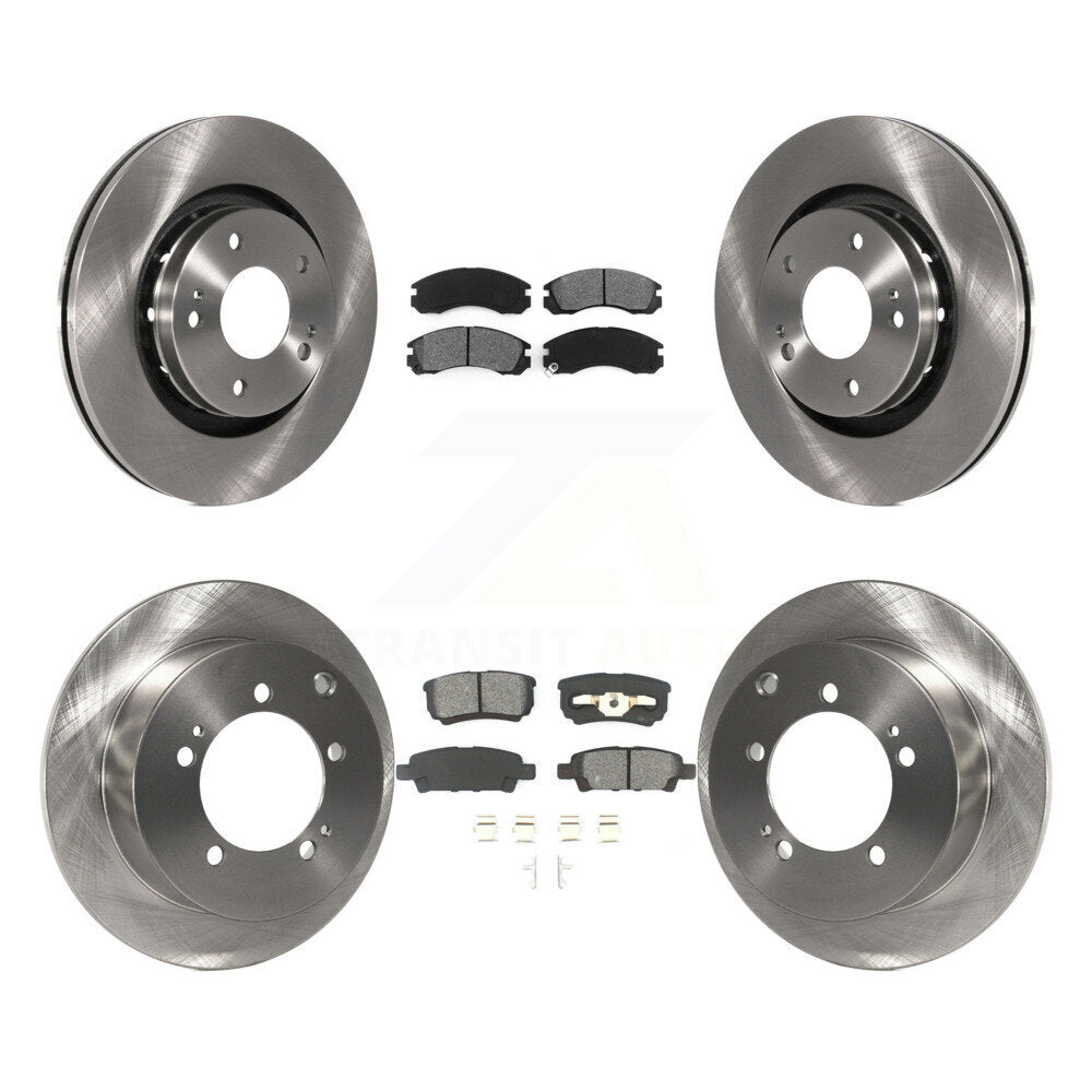 Brake Rotors Semi-Metallic Pad Front Rear Kit For 2005-2006 Mitsubishi Outlander