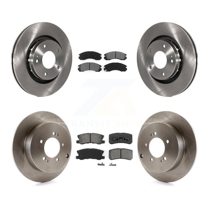 Brake Rotor Semi-Metallic Pad Front Rear Kit For 2009 Mitsubishi Lancer Ralliart