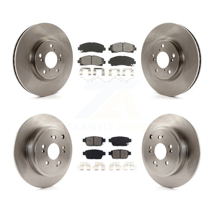 Disc Brake Rotors Semi-Metallic Pad Front Rear Kit For 2006-2014 Honda Ridgeline