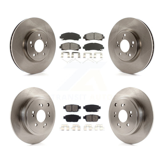 Disc Brake Rotors Semi-Metallic Pad Front Rear Kit For 2006-2014 Honda Ridgeline