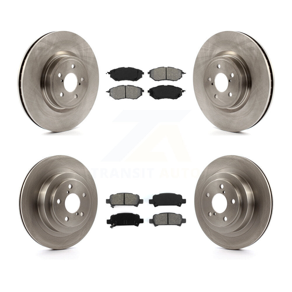 Disc Brake Rotors And Semi-Metallic Pads Front Rear Kit For Subaru Legacy