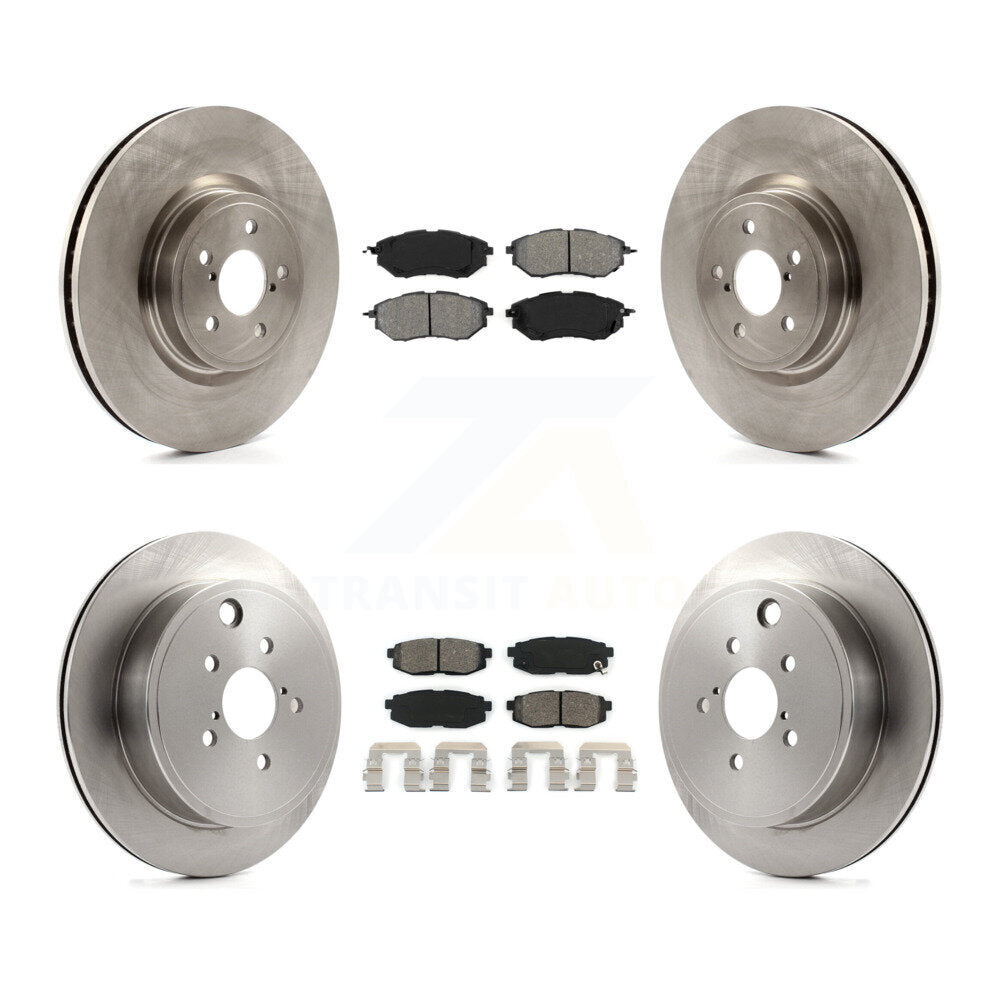 Disc Brake Rotors And Semi-Metallic Pad Front Rear Kit For Subaru Outback Legacy