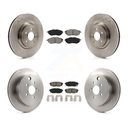 Disc Brake Rotors And Semi-Metallic Pad Front Rear Kit For Subaru Outback Legacy