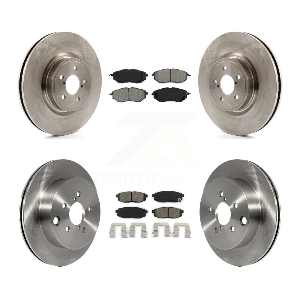 Brake Rotors Semi-Metallic Pad Front Rear Kit For 2014-2018 Subaru Forester 2.0L