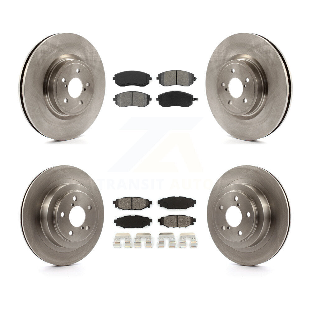 Disc Brake Rotors And Semi-Metallic Pads Front Rear Kit For Subaru Legacy