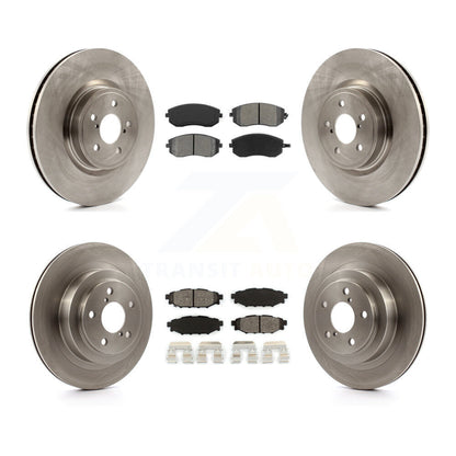 Disc Brake Rotors And Semi-Metallic Pads Front Rear Kit For Subaru Legacy