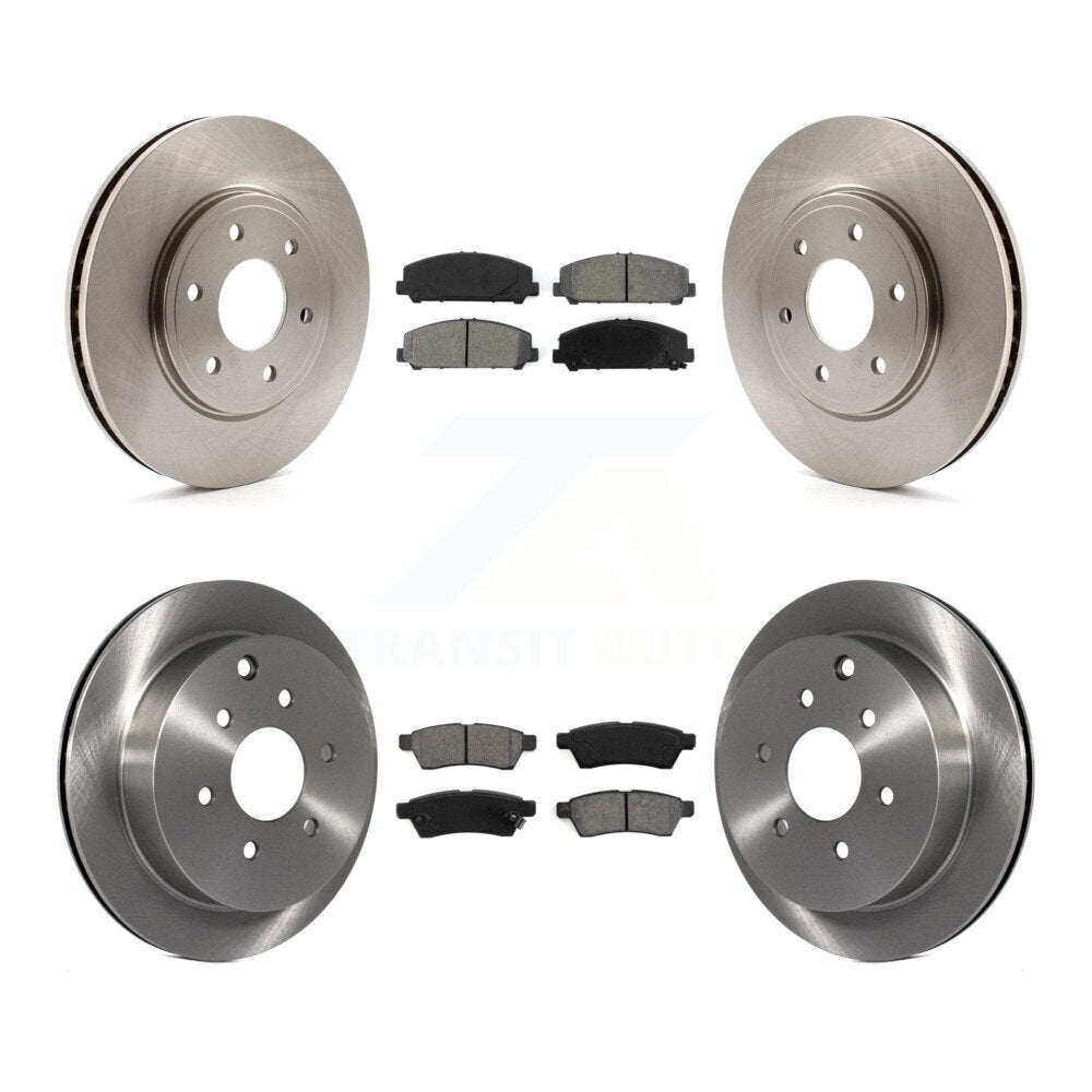 Disc Brake Rotors And Semi-Metallic Pads Front Rear Kit For Suzuki Equator
