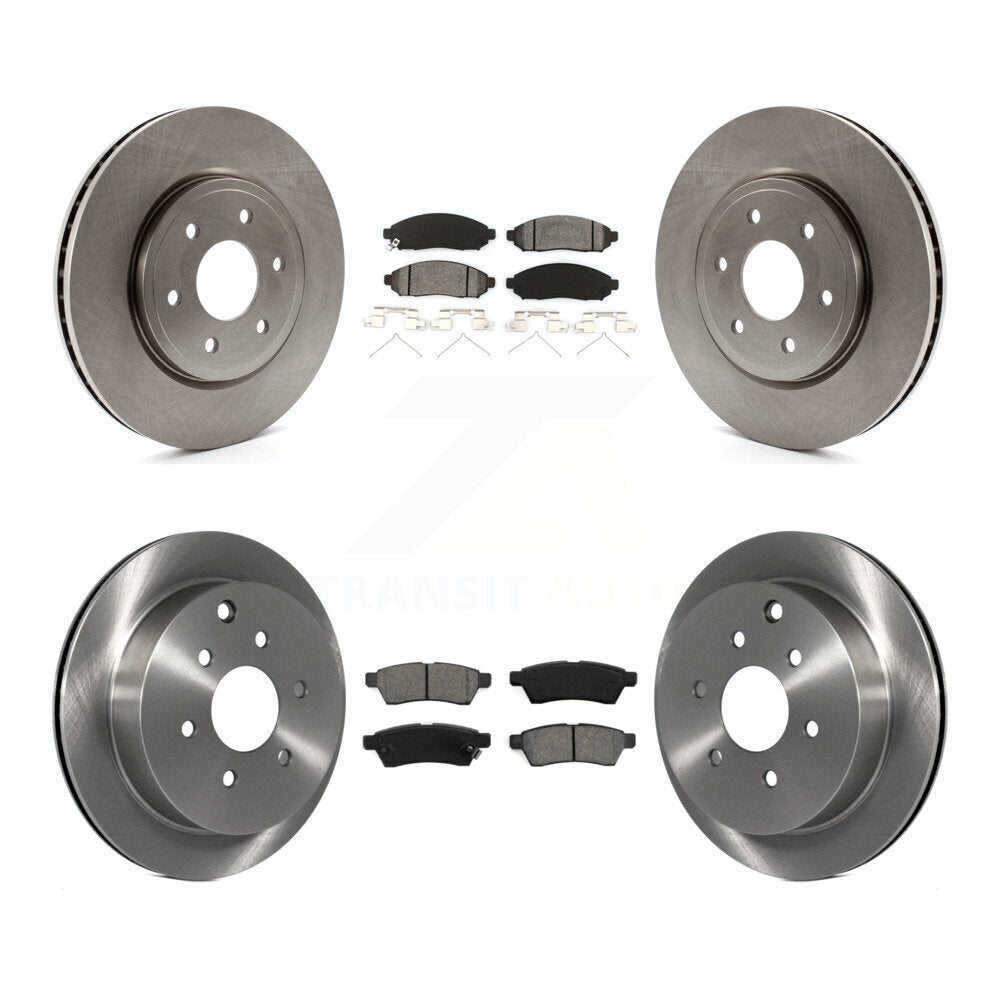 Brake Rotor & Semi-Metallic Pad Front Rear Kit For Nissan Frontier Xterra Suzuki