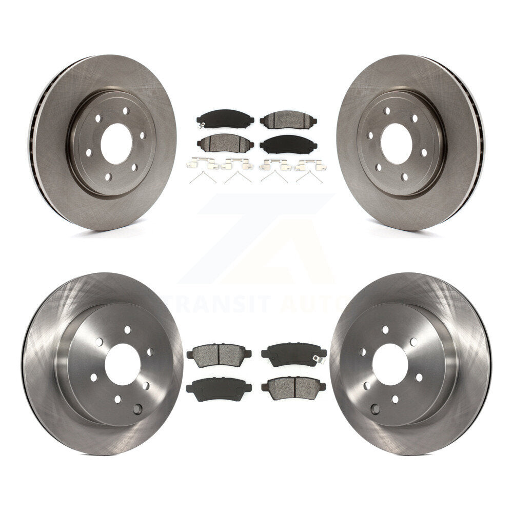 Disc Brake Rotors And Semi-Metallic Pads Front Rear Kit For Nissan Pathfinder