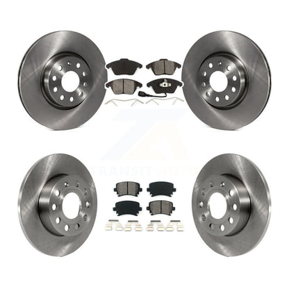 Disc Brake Rotors Semi-Metallic Pad Front Rear Kit For Volkswagen Rabbit Audi A3