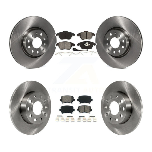 Disc Brake Rotors Semi-Metallic Pad Front Rear Kit For Volkswagen Rabbit Audi A3