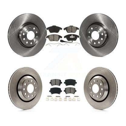 Disc Brake Rotors And Semi-Metallic Pads Front Rear Kit For Volkswagen Passat CC