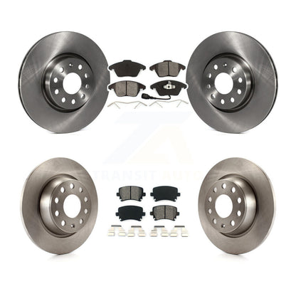 Brake Rotor & Semi-Metallic Pad Front Rear Kit For Volkswagen CC GTI Passat Audi