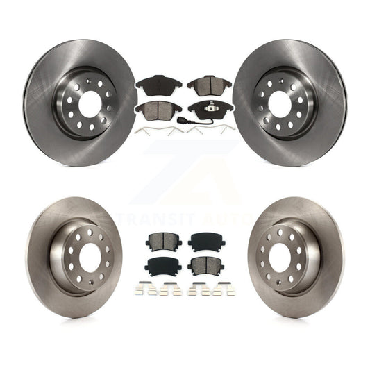 Brake Rotor & Semi-Metallic Pad Front Rear Kit For Volkswagen CC GTI Passat Audi