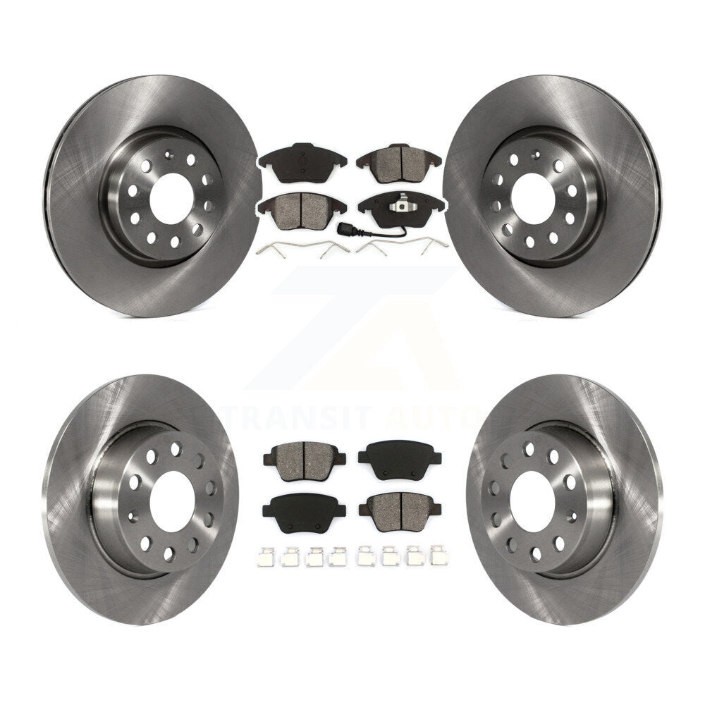 Disc Brake Rotors And Semi-Metallic Pad Front Rear Kit For Volkswagen Beetle GTI