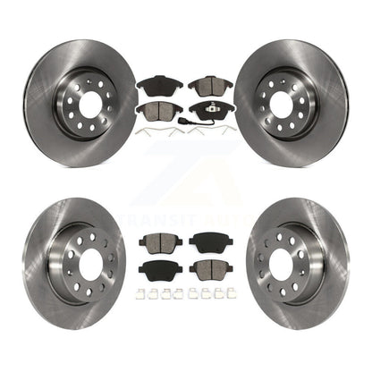 Disc Brake Rotors And Semi-Metallic Pad Front Rear Kit For Volkswagen Beetle GTI