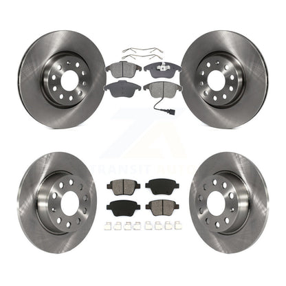 Brake Rotor And Semi-Metallic Pad Front Rear Kit For 2012-2014 Volkswagen Passat