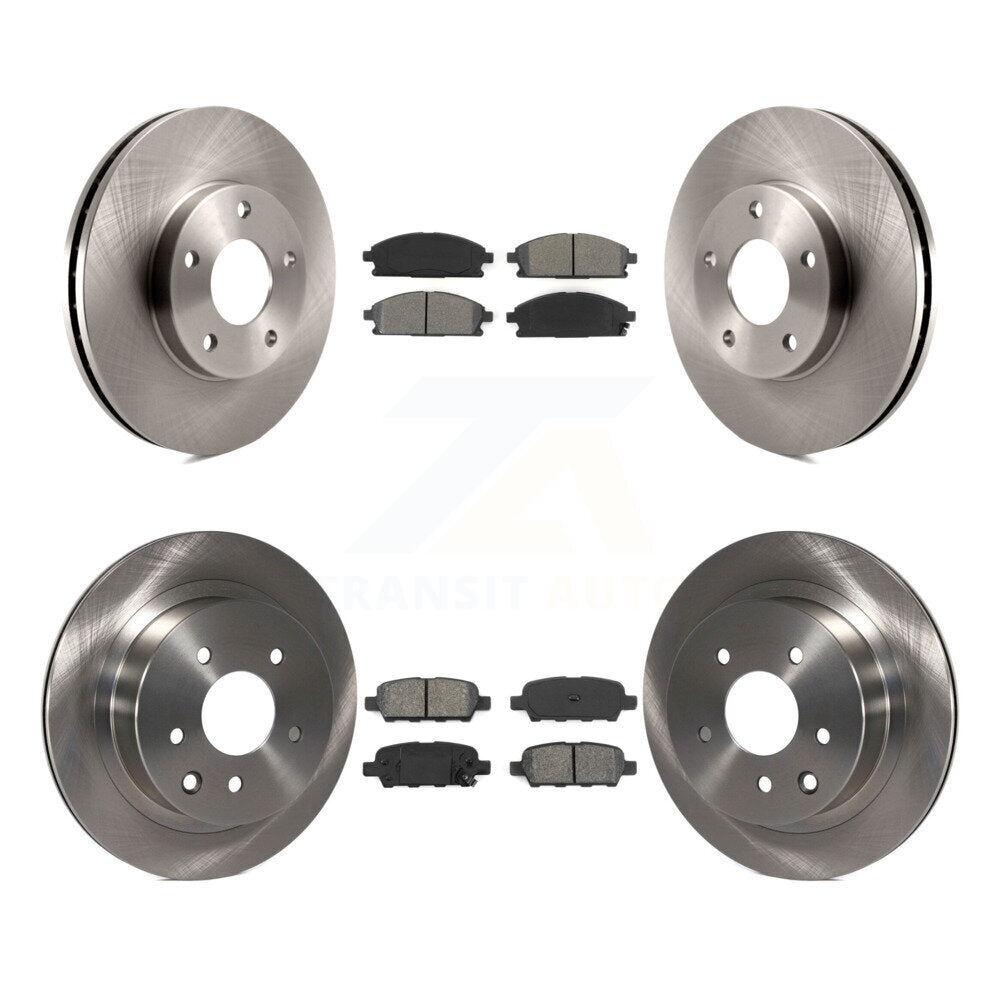 Disc Brake Rotor & Semi-Metallic Pad Front Rear Kit For 2005-2006 Nissan X-Trail