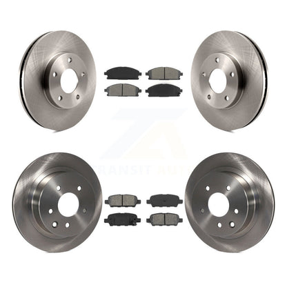 Disc Brake Rotor & Semi-Metallic Pad Front Rear Kit For 2005-2006 Nissan X-Trail