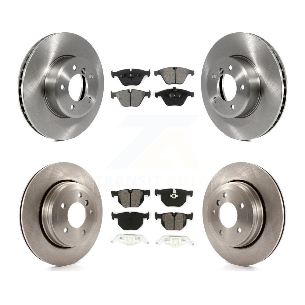 Disc Brake Rotors And Semi-Metallic Pads Front Rear Kit For BMW 530i 525i 528i