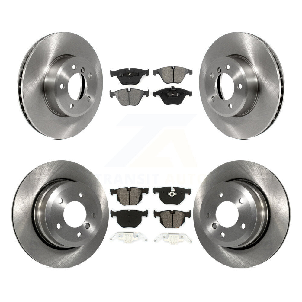 Disc Brake Rotor Semi-Metallic Pad Front Rear Kit For BMW 530xi 528i xDrive 535i