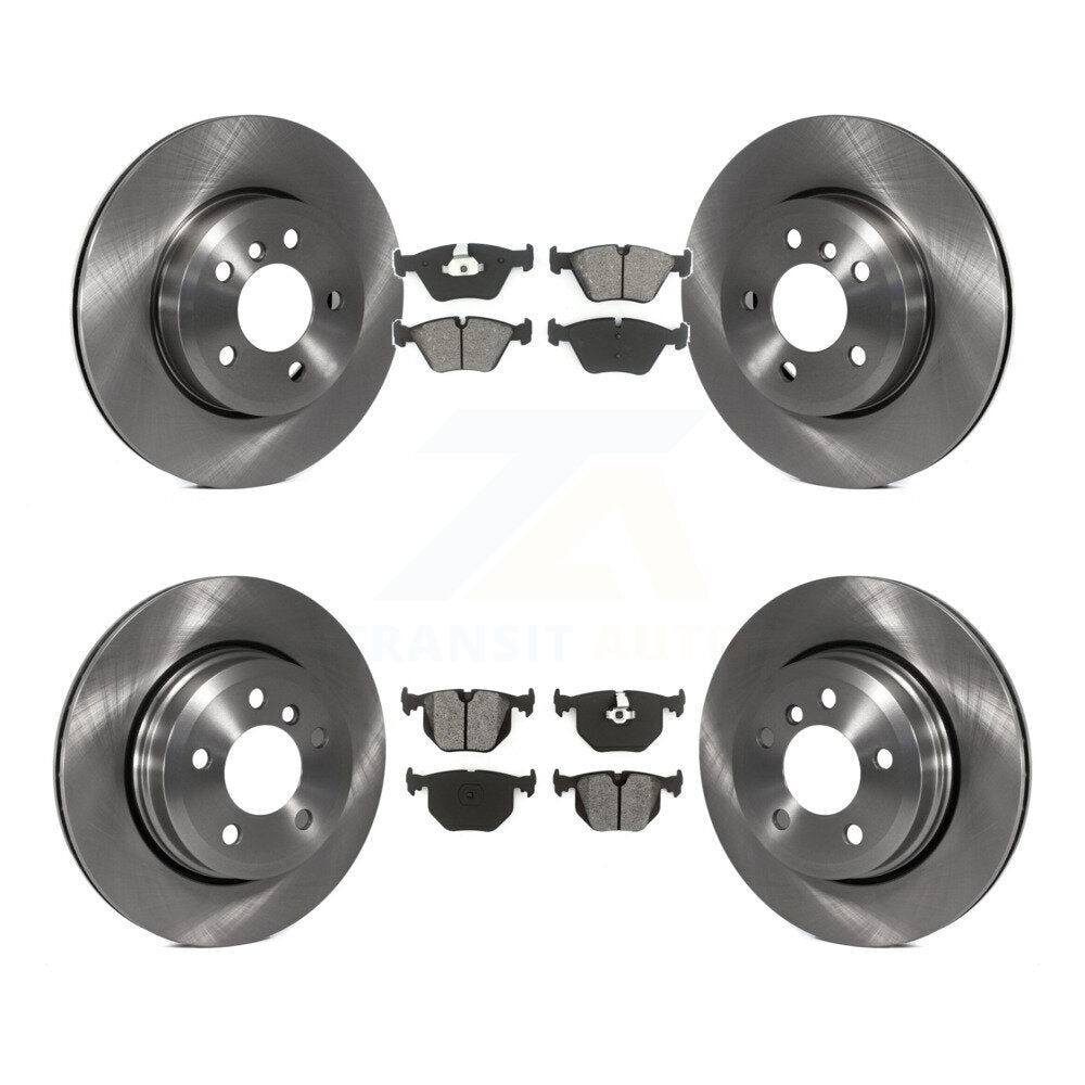 Disc Brake Rotors And Semi-Metallic Pads Front Rear Kit For 2004-2010 BMW X3