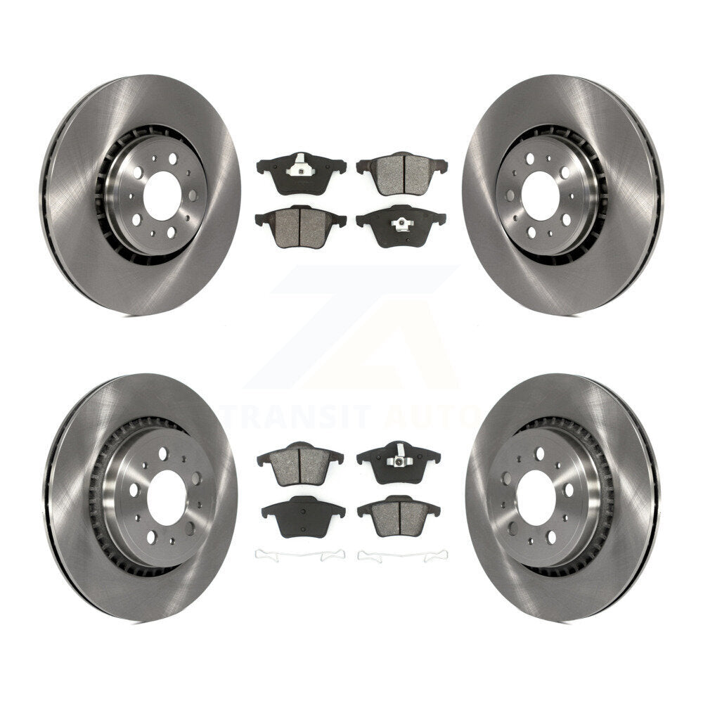 Disc Brake Rotors And Semi-Metallic Pads Front Rear Kit For Volvo XC90