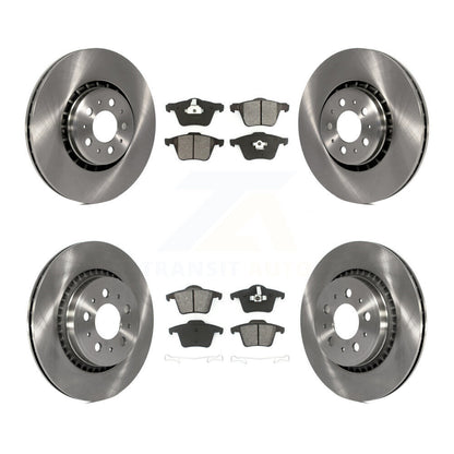 Disc Brake Rotors And Semi-Metallic Pads Front Rear Kit For Volvo XC90