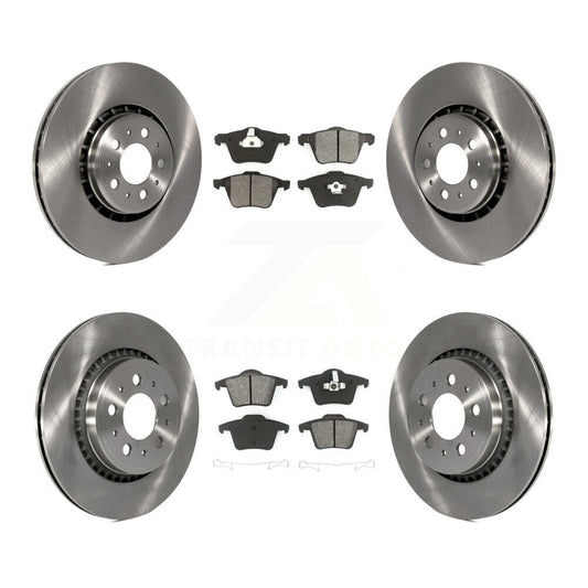 Disc Brake Rotors And Semi-Metallic Pads Front Rear Kit For Volvo XC90