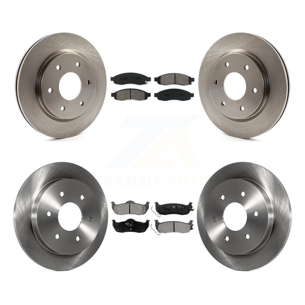 Disc Brake Rotor Semi-Metallic Pad Front Rear Kit For Nissan TITAN INFINITI QX56