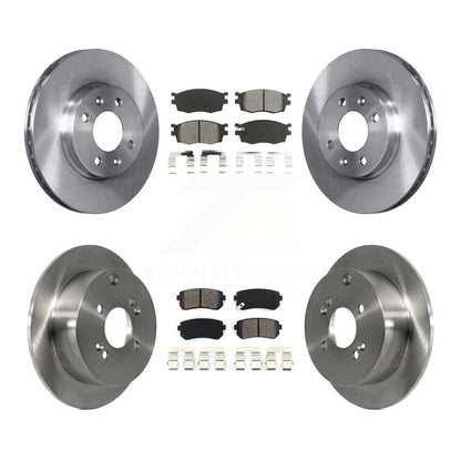 Brake Rotor And Semi-Metallic Pad Front Rear Kit For Hyundai Accent Kia Rio5 Rio