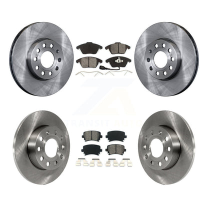 Brake Rotor And Semi-Metallic Pad Front Rear Kit For 2006-2009 Volkswagen Rabbit