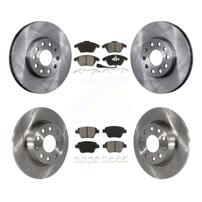 Disc Brake Rotors And Semi-Metallic Pads Front Rear Kit For Volkswagen Beetle