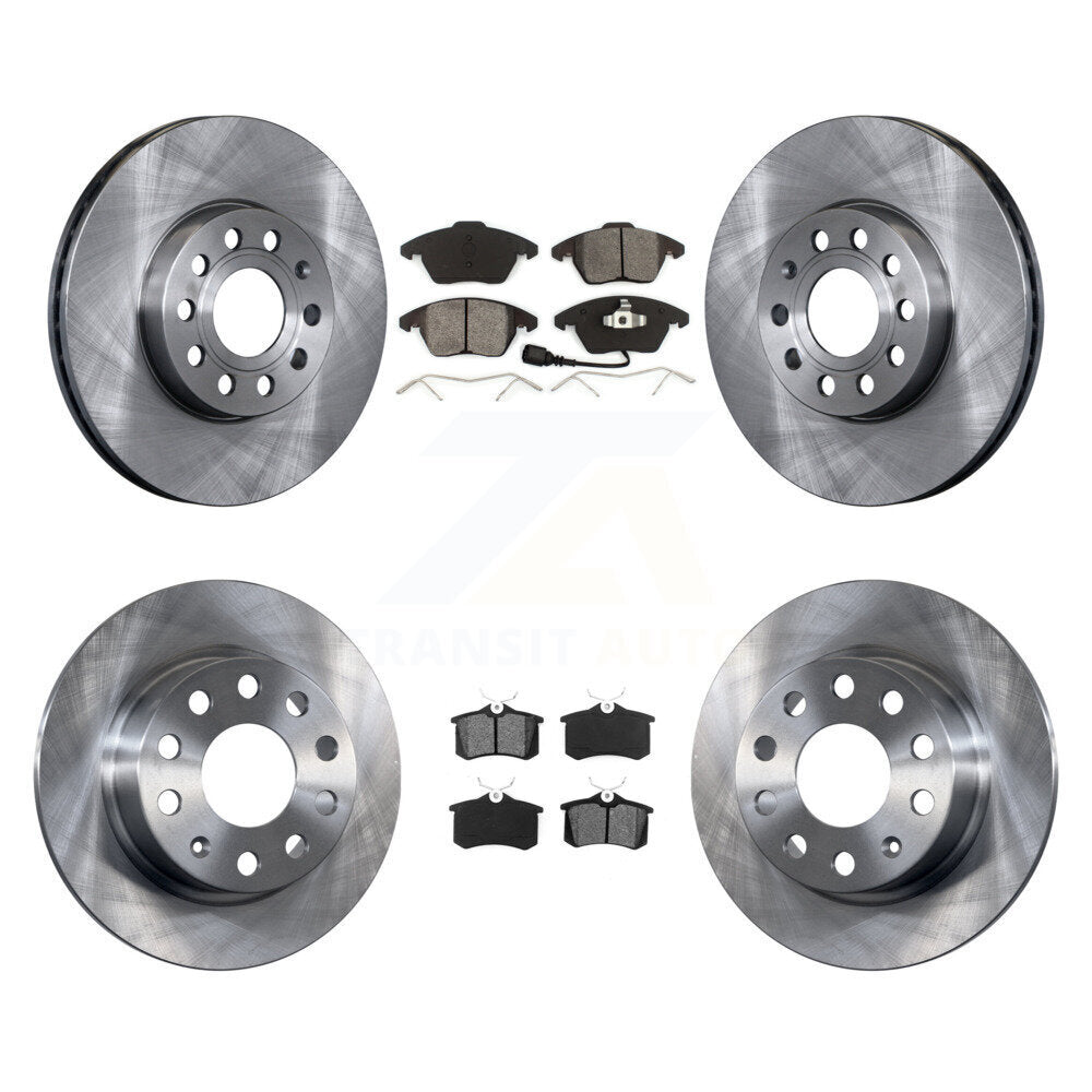 Disc Brake Rotors & Semi-Metallic Pad Front Rear Kit For Volkswagen Jetta Beetle