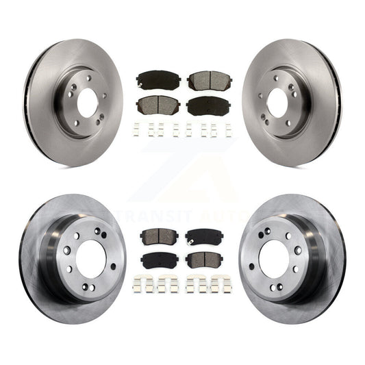 Brake Rotor And Semi-Metallic Pad Front Rear Kit For Hyundai Tucson Kia Sportage