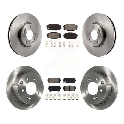 Disc Brake Rotors And Semi-Metallic Pad Front Rear Kit For Kia Forte Koup Forte5