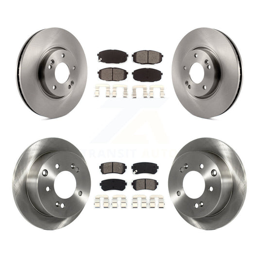 Disc Brake Rotors And Semi-Metallic Pad Front Rear Kit For Kia Forte Koup Forte5