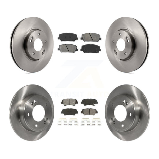 Brake Rotor & Semi-Metallic Pad Front Rear Kit For Hyundai Veloster Turbocharged