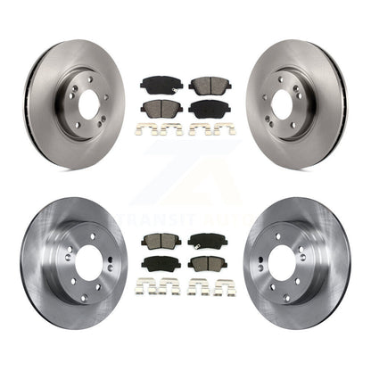 Disc Brake Rotors Semi-Metallic Pad Front Rear Kit For Hyundai Sonata Kia Optima