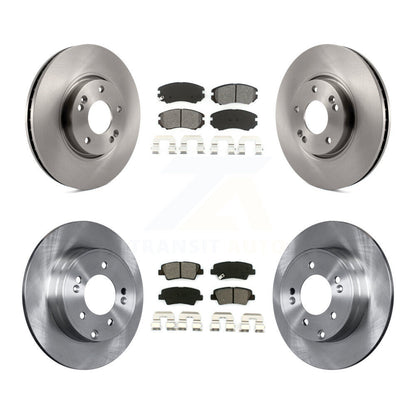 Disc Brake Rotors And Semi-Metallic Pads Front Rear Kit For Hyundai Sonata 3.3L