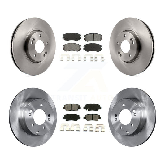 Disc Brake Rotors And Semi-Metallic Pads Front Rear Kit For Hyundai Sonata 3.3L