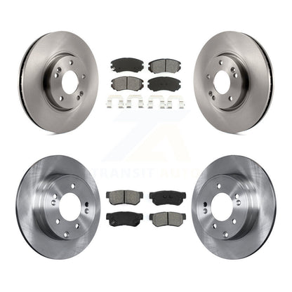 Disc Brake Rotors And Semi-Metallic Pads Front Rear Kit For Hyundai Sonata 3.3L