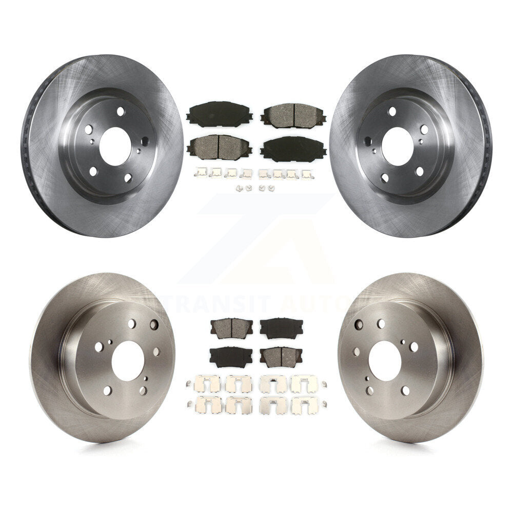 Disc Brake Rotor Semi-Metallic Pad Front Rear Kit For Toyota Matrix Pontiac Vibe