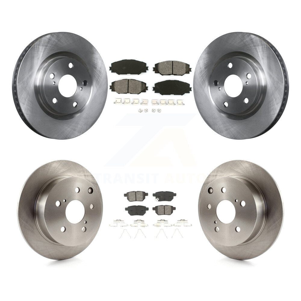 Disc Brake Rotor And Semi-Metallic Pad Front Rear Kit For 2010 Toyota Matrix XRS