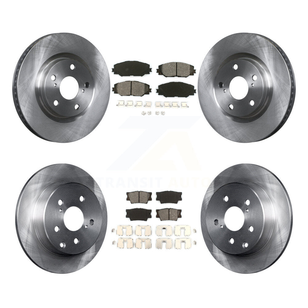 Disc Brake Rotors And Semi-Metallic Pads Front Rear Kit For Toyota RAV4