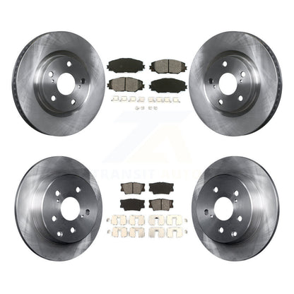 Disc Brake Rotors And Semi-Metallic Pads Front Rear Kit For Toyota RAV4