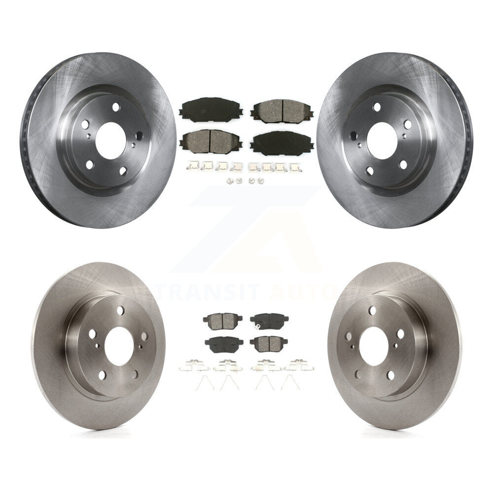 Disc Brake Rotors And Semi-Metallic Pads Front Rear Kit For 2011-2016 Scion tC