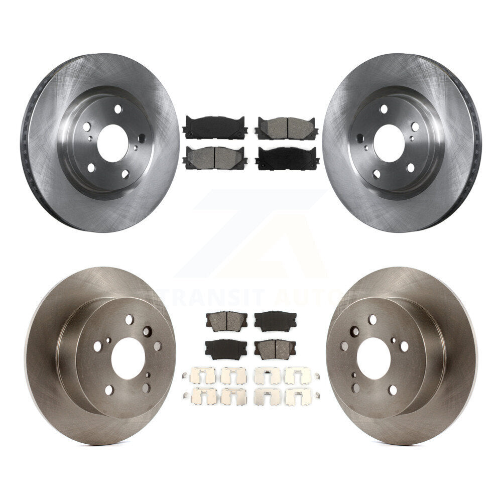 Brake Rotor Semi-Metallic Pad Front Rear Kit For Toyota Camry Lexus ES350 Avalon