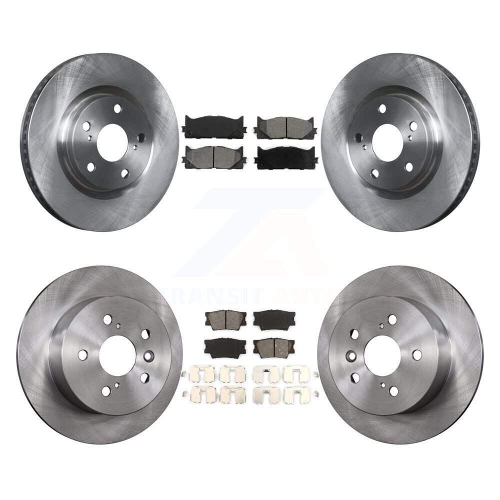 Brake Rotor Semi-Metallic Pad Front Rear Kit For Toyota Camry Lexus ES350 Avalon