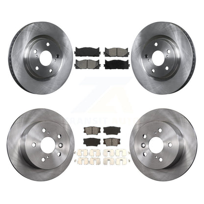 Brake Rotor Semi-Metallic Pad Front Rear Kit For Toyota Camry Lexus ES350 Avalon